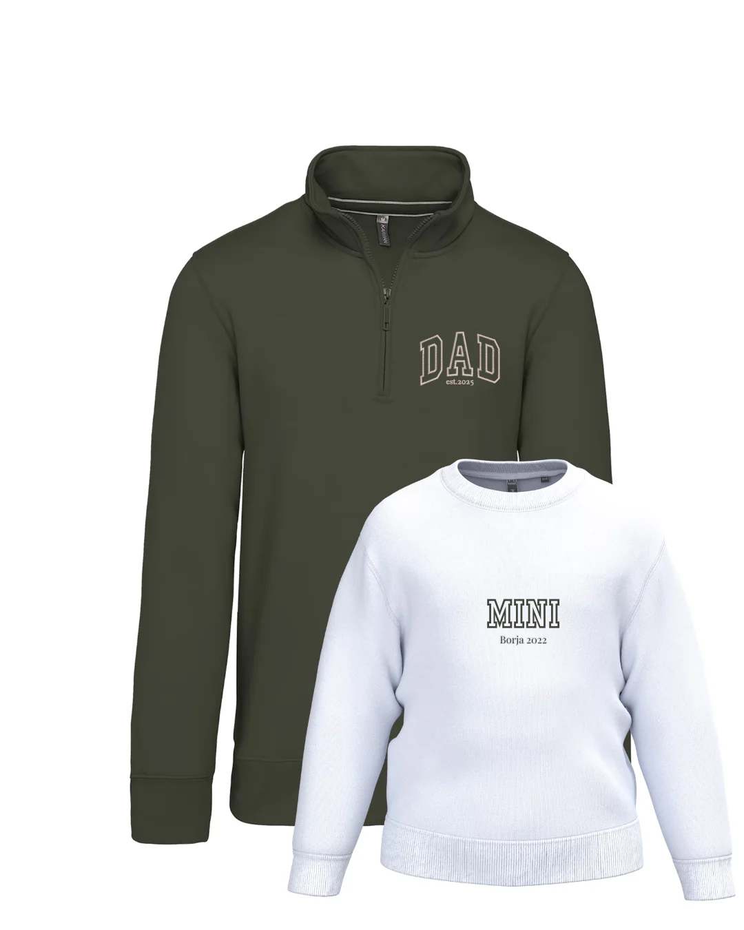 Pack niño y adulto (zip) sudaderas personalizadas Dad y Mini (desde 4 años) - Image 12