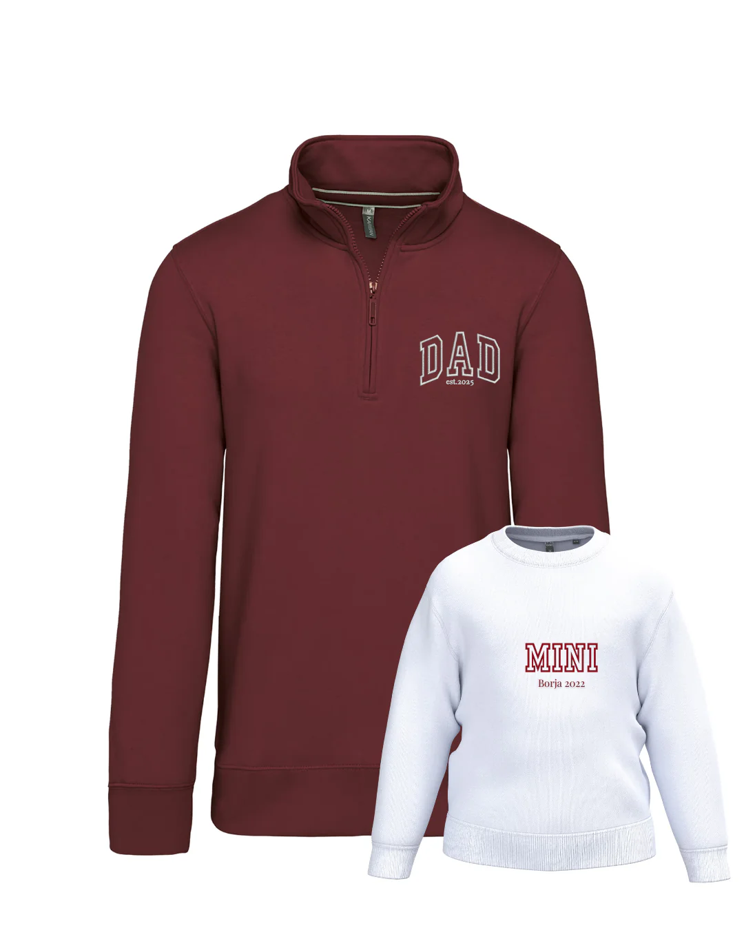 Pack niño y adulto (zip) sudaderas personalizadas Dad y Mini (desde 4 años) - Image 18