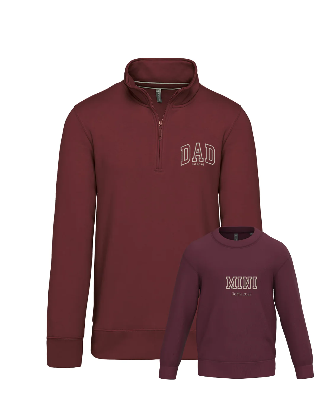 Pack niño y adulto (zip) sudaderas personalizadas Dad y Mini (desde 4 años) - Image 19