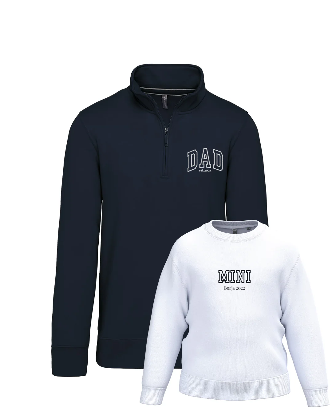 Pack niño y adulto (zip) sudaderas personalizadas Dad y Mini (desde 4 años) - Image 6
