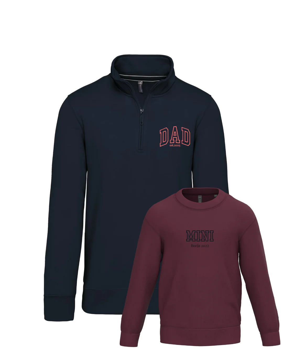 Pack niño y adulto (zip) sudaderas personalizadas Dad y Mini (desde 4 años) - Image 7