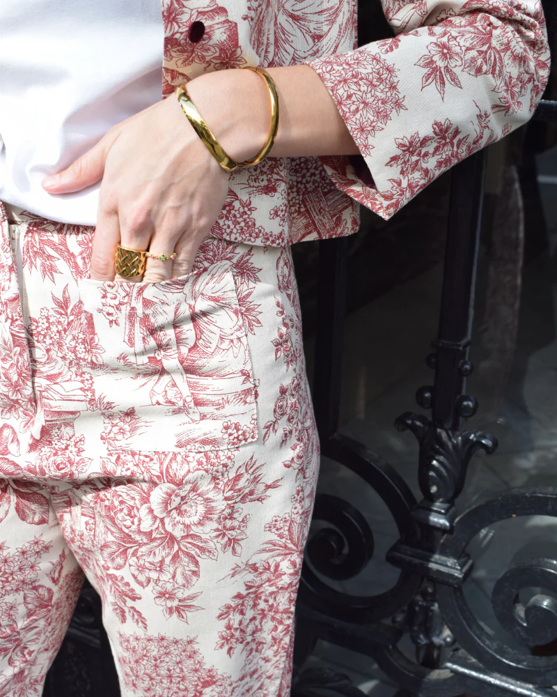 Pantalón Toile de Jouy Granate - Image 2