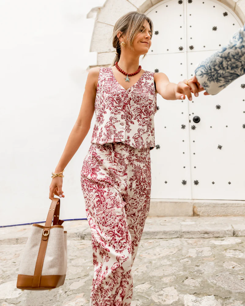Pantalón Toile de Jouy Granate - Image 9