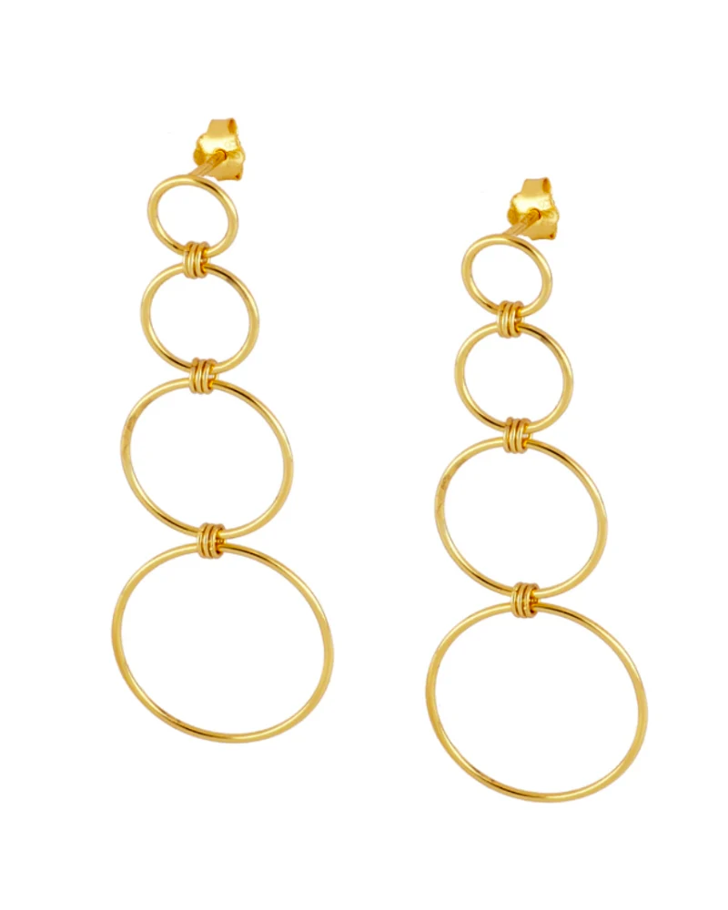 Pendientes 4 círculos