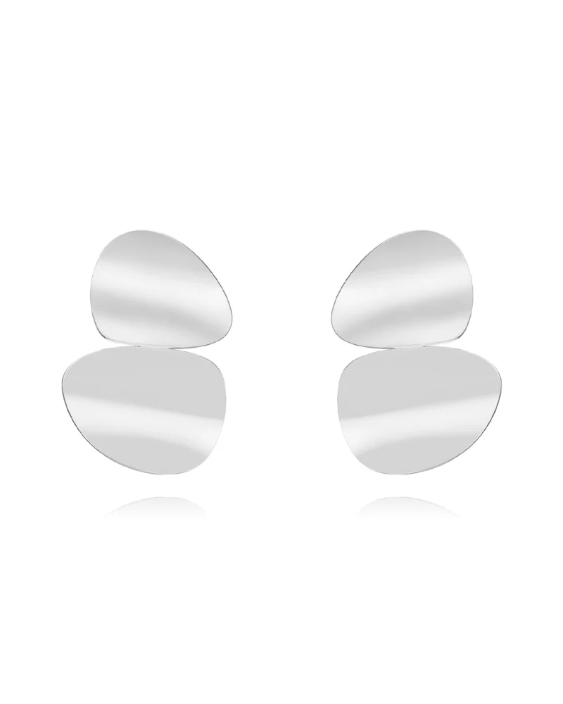 Pendientes Doble Abanico Silver