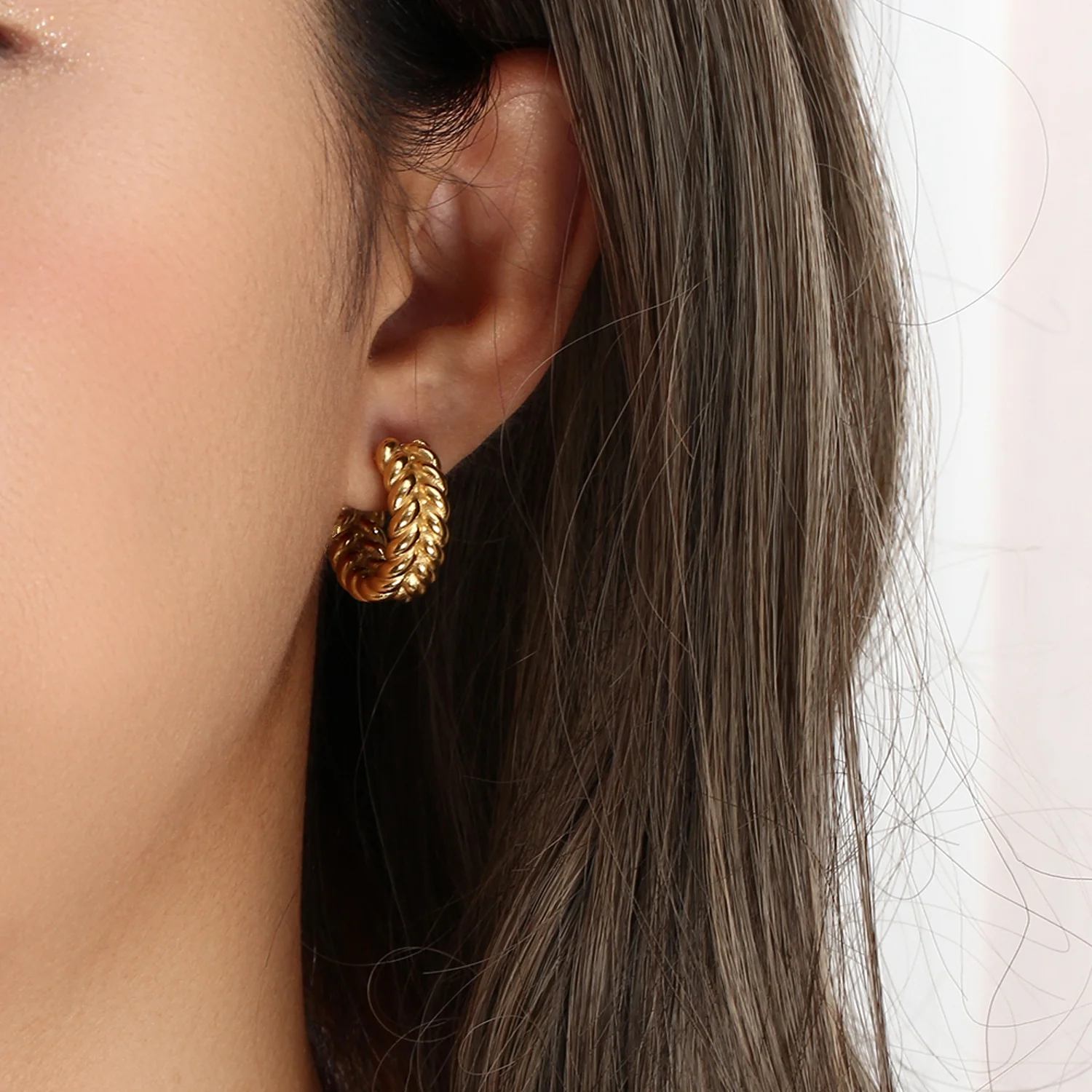 Pendientes espiga mini acero - Image 2