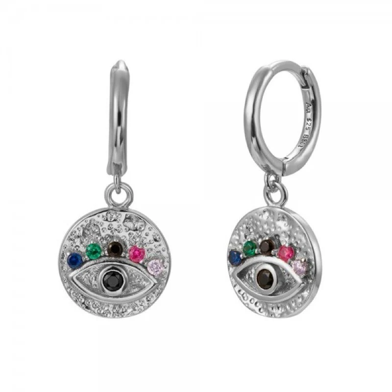 Pendientes Eye Iris Silver