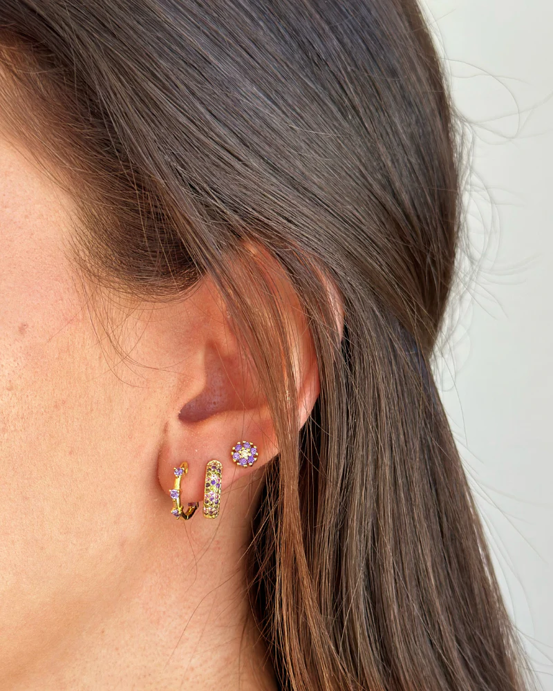 Pendientes Flor lila - Image 2