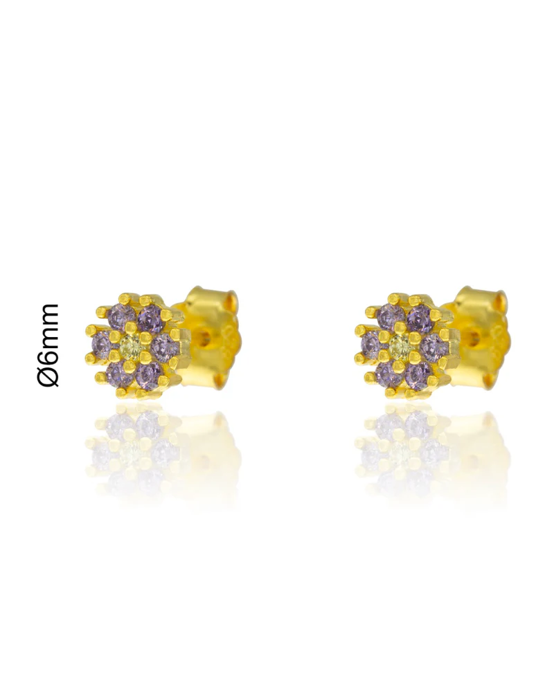 Pendientes Flor lila - Image 3