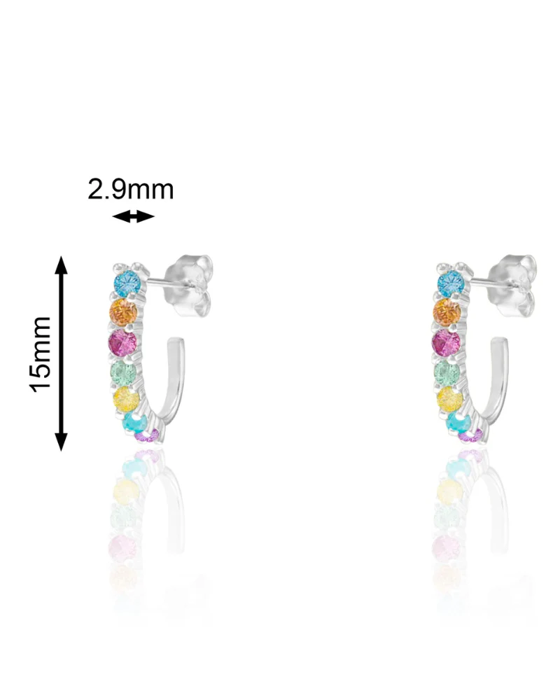 Pendientes gancho iris Silver - Image 4