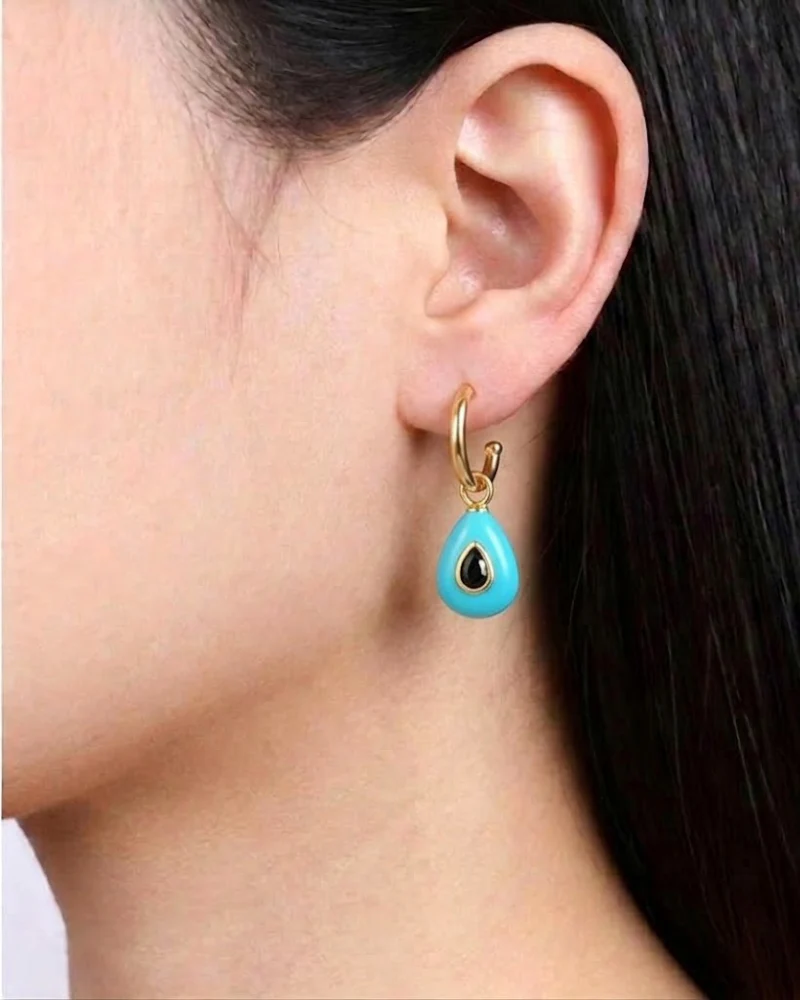 Pendientes gota blue - Image 2