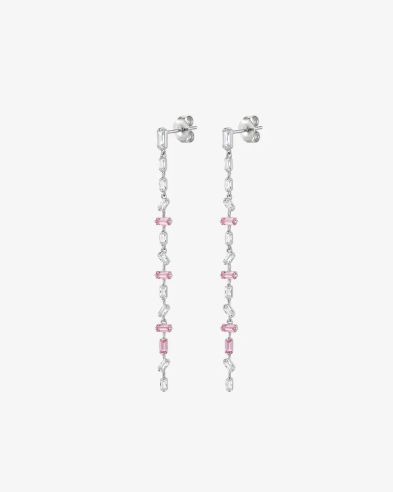 Pendientes Long circonitas silver