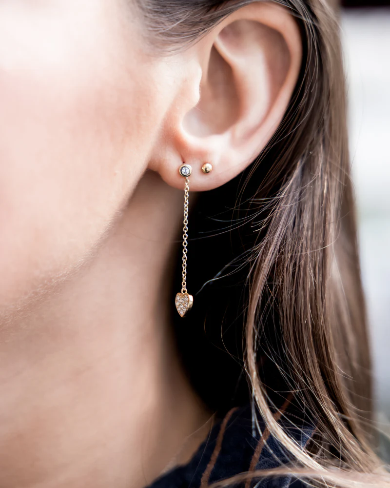 Pendientes long Heart Silver - Image 4