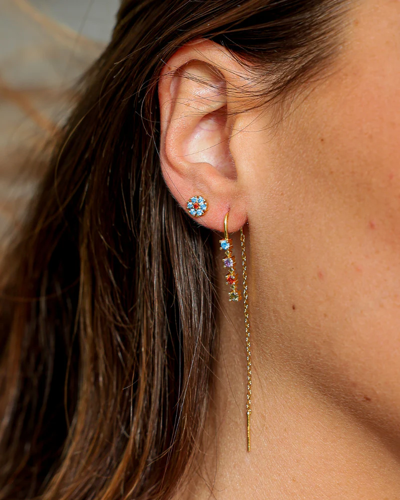 Pendientes long Iris Silver - Image 3