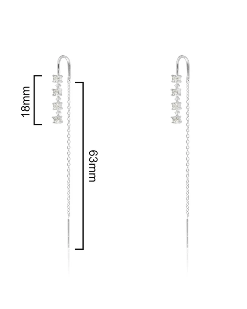 Pendientes long Shine Silver - Image 3