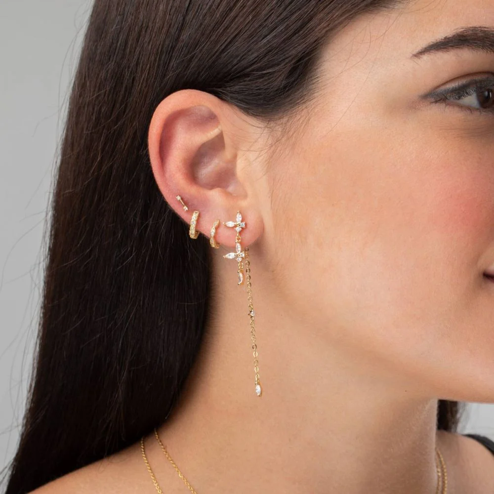 Pendientes long spring White - Image 2
