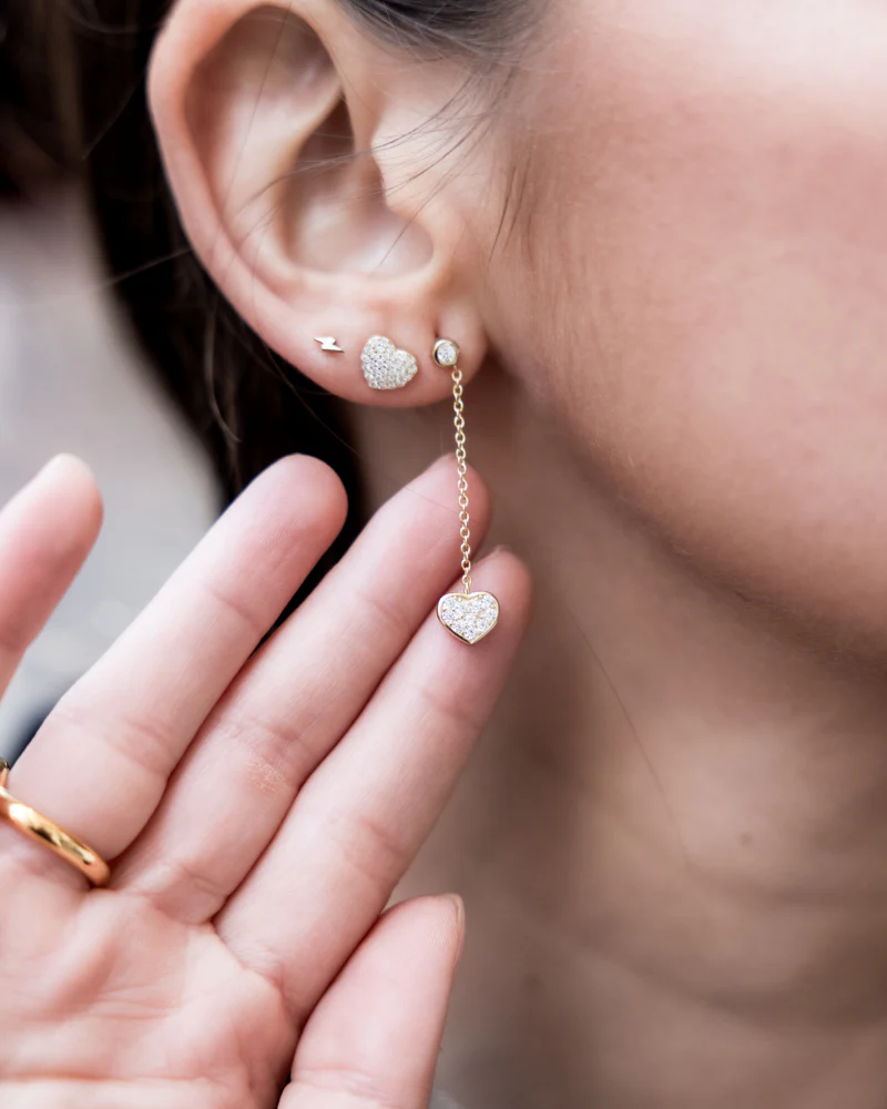 Pendientes long Heart Silver - Image 3
