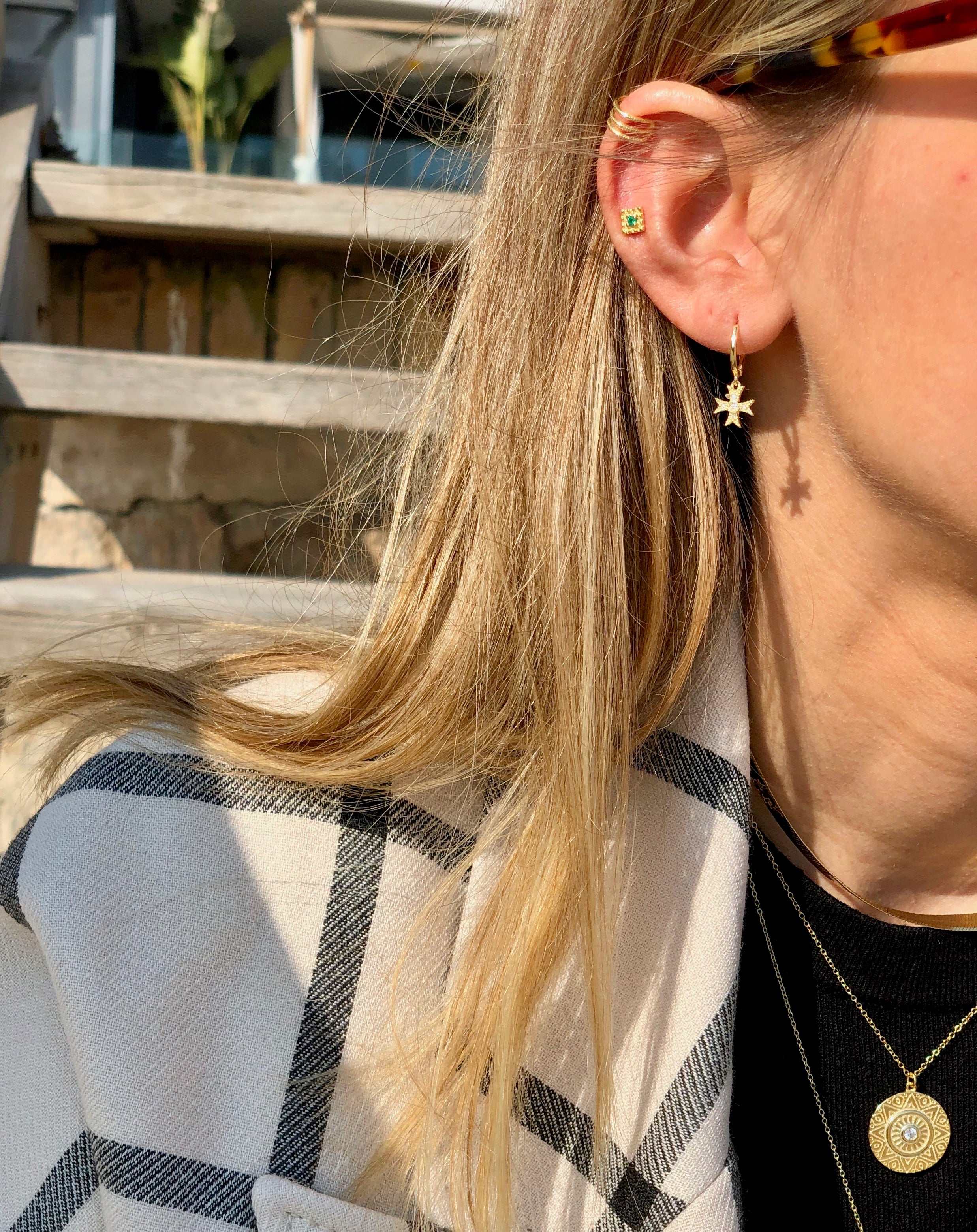 PENDIENTES MINI ROMBE GREEN - Image 2