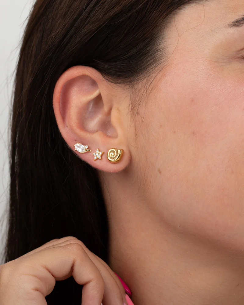 Pendientes mini Shell Acero - Image 2