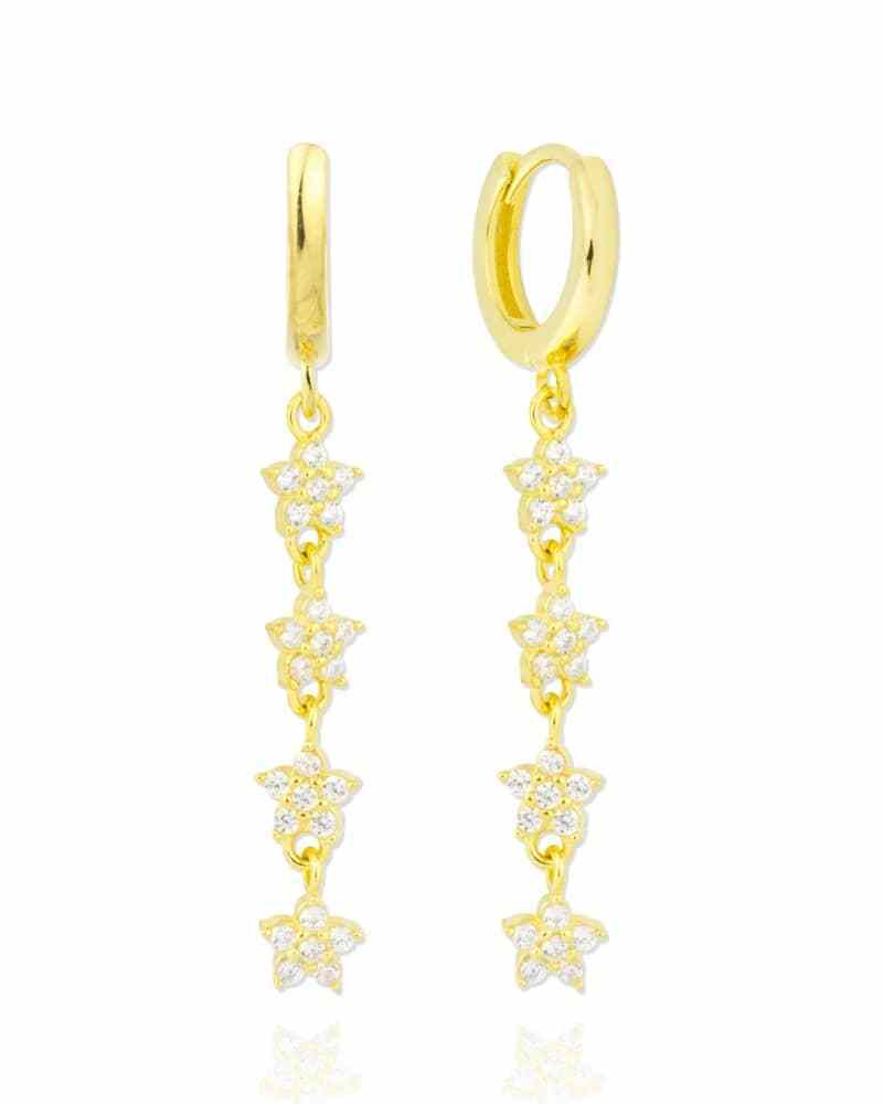Pendientes Multi Flowers White