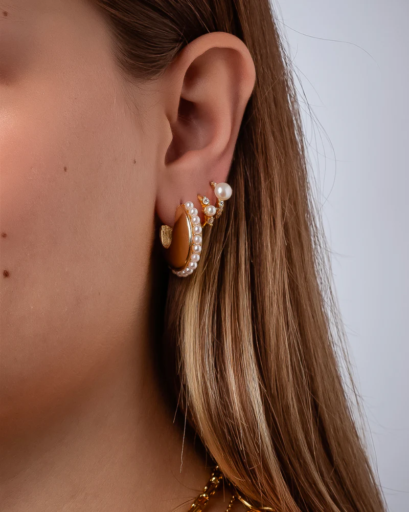 Pendientes Pearl Shine mini Silver - Image 3