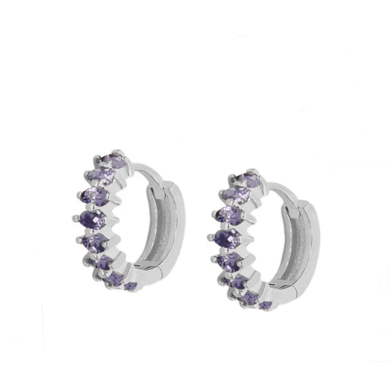 Pendientes Roma Violet Silver
