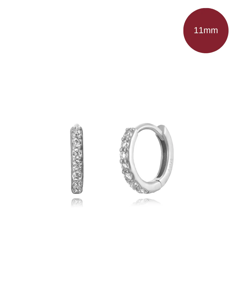 Pendientes shine slim Silver - Image 2