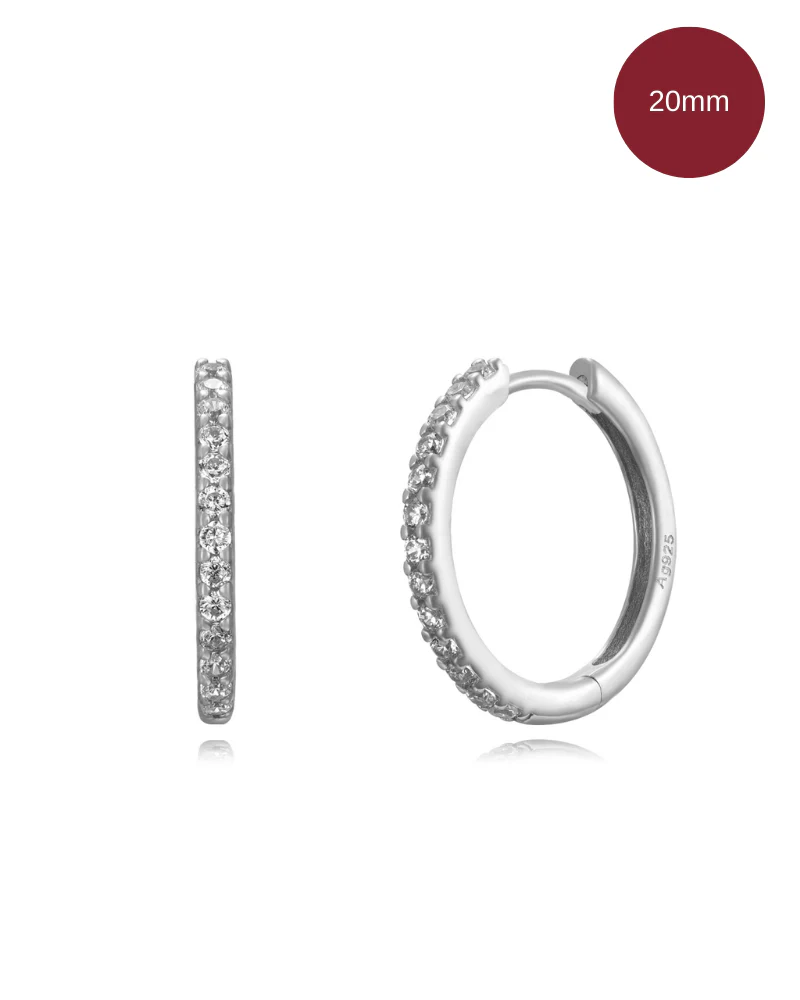 Pendientes shine slim Silver - Image 4