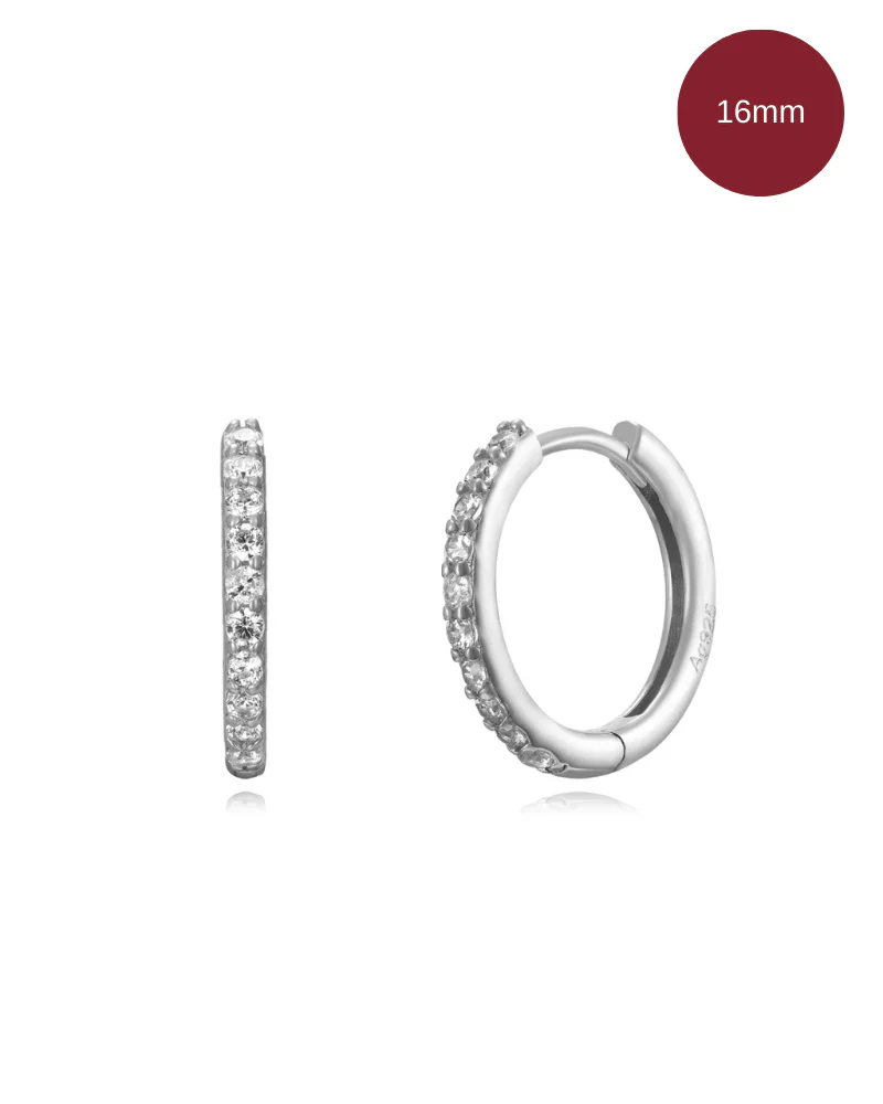 Pendientes shine slim Silver - Image 5