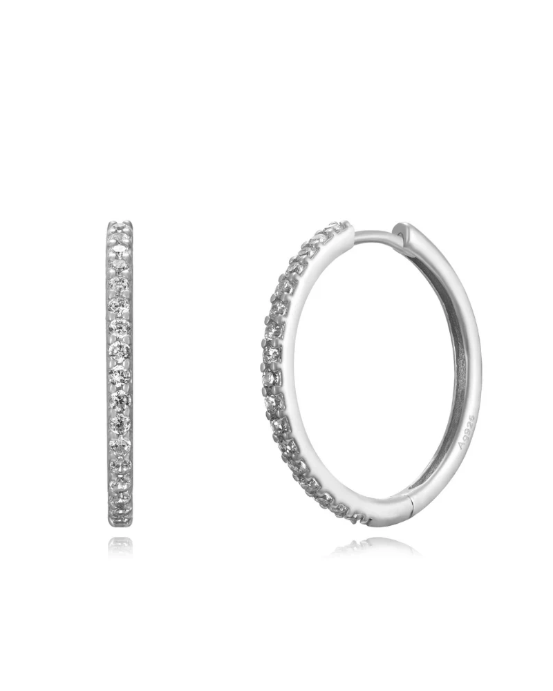 Pendientes shine slim Silver - Image 7