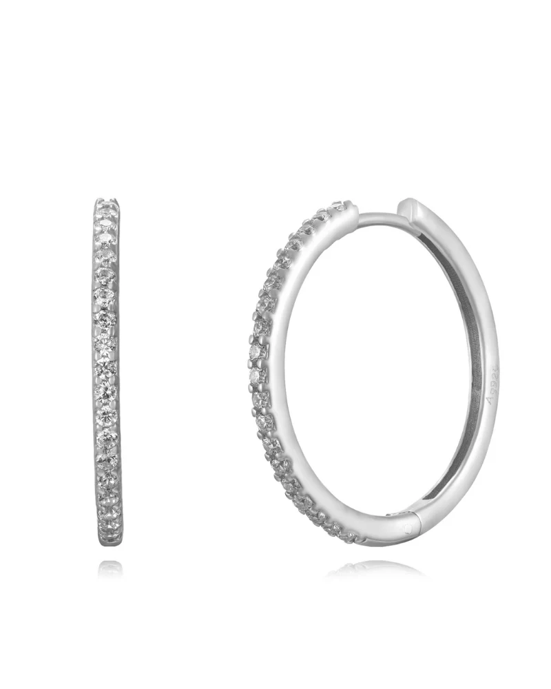 Pendientes shine slim Silver - Image 8