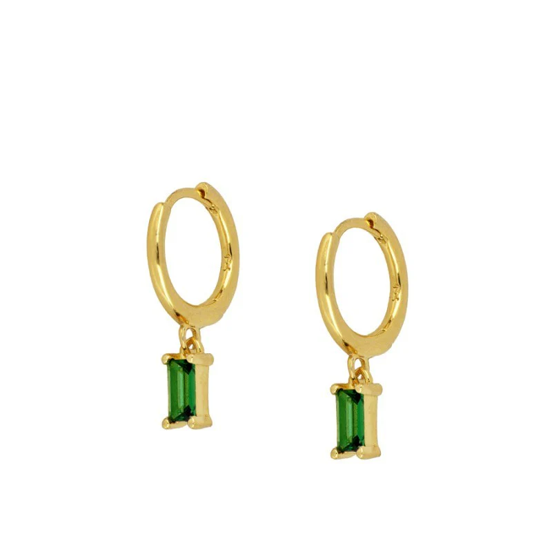 PENDIENTES SIENA MINI HOOPS GREEN