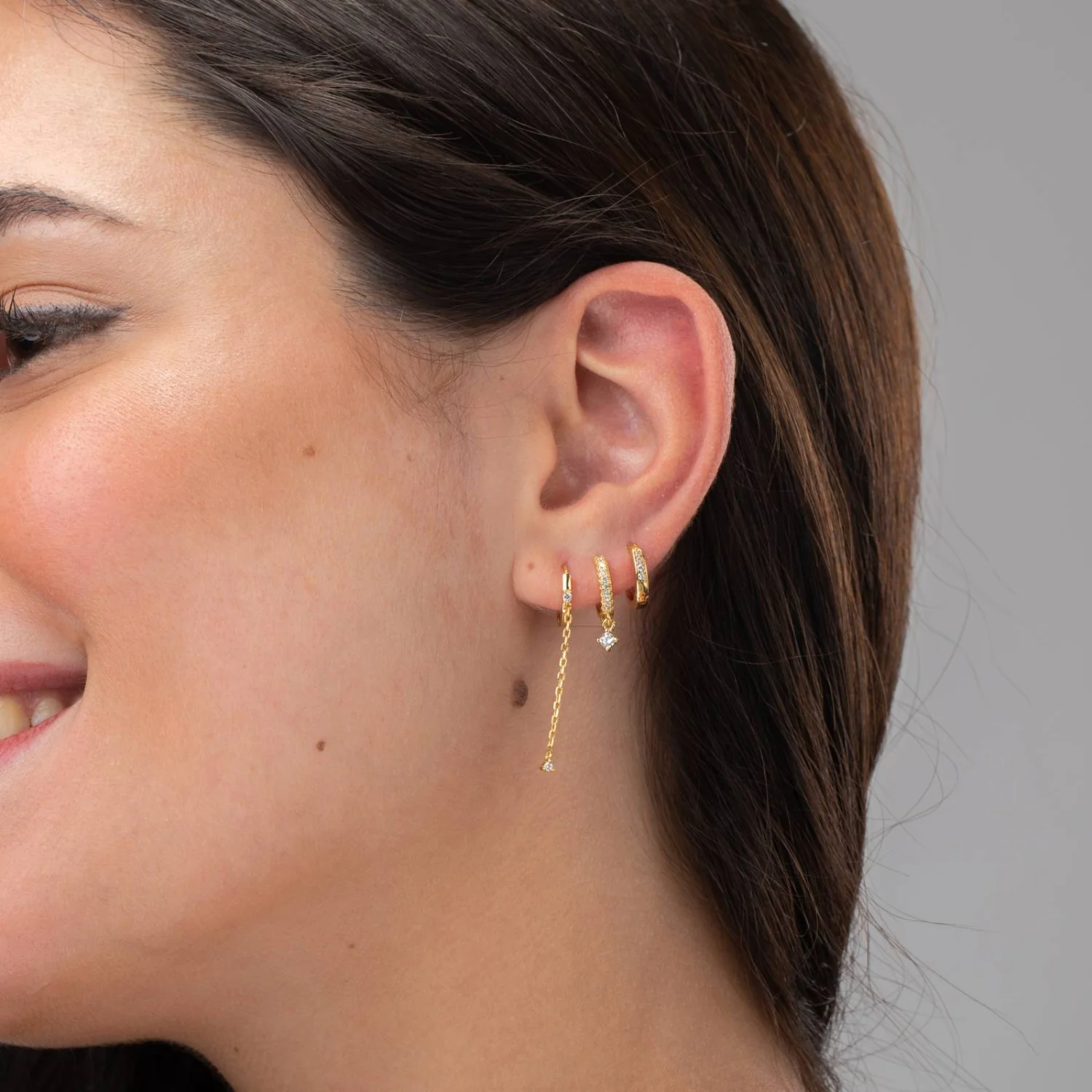 Pendientes Simple White - Image 2