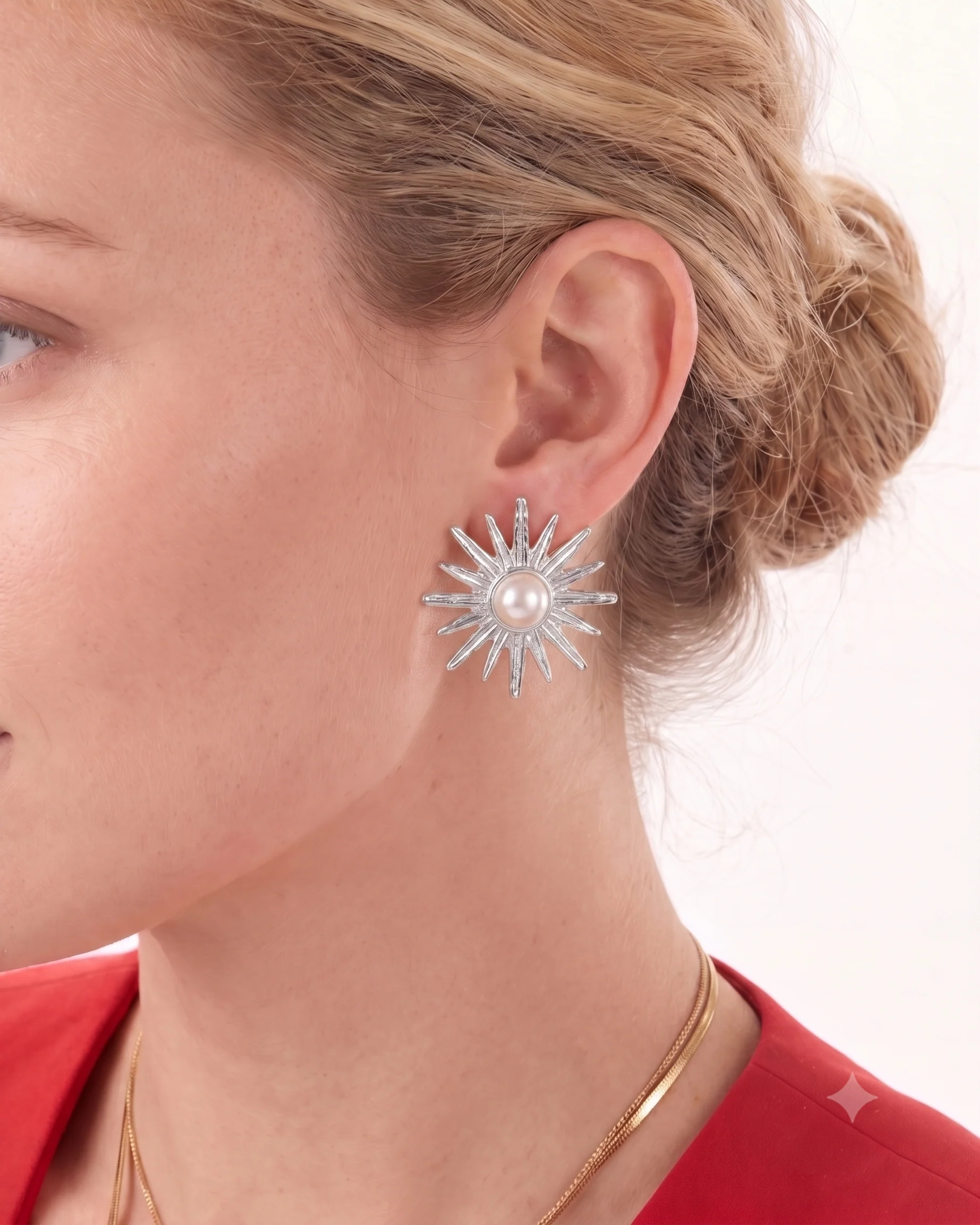 Pendientes Sol Perla Silver - Image 2