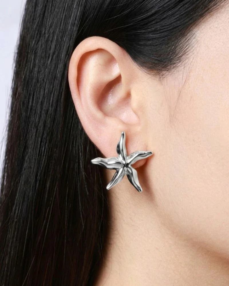 Pendientes starfish silver - Image 2