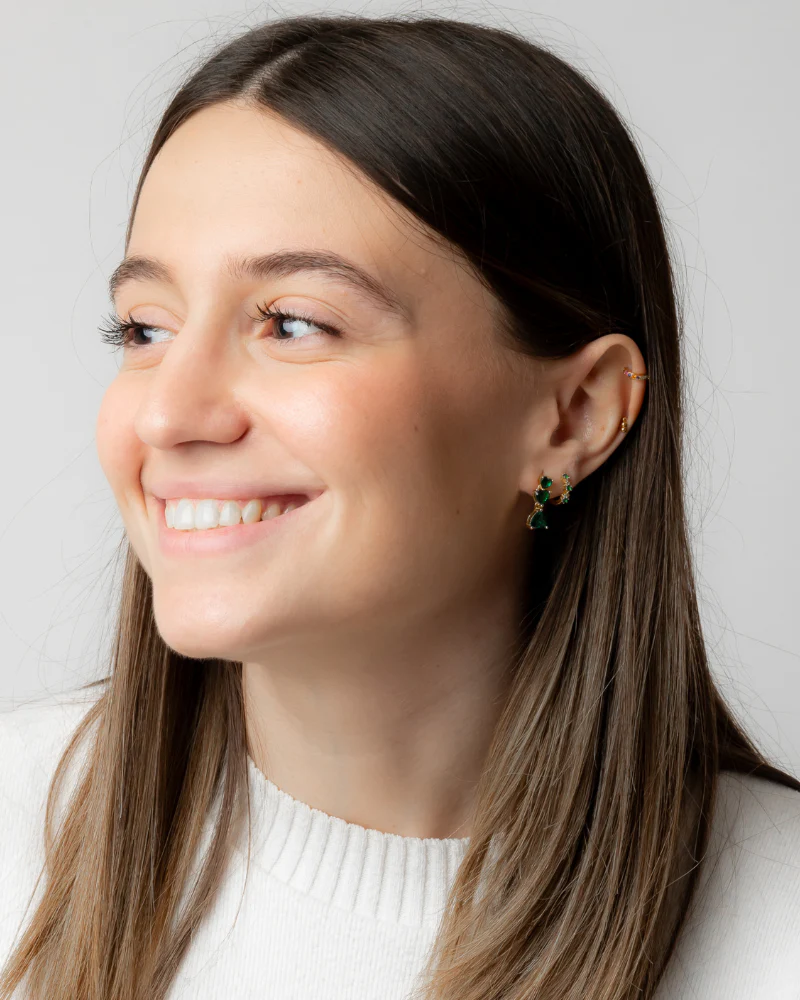 Pendientes three glasses green - Image 3