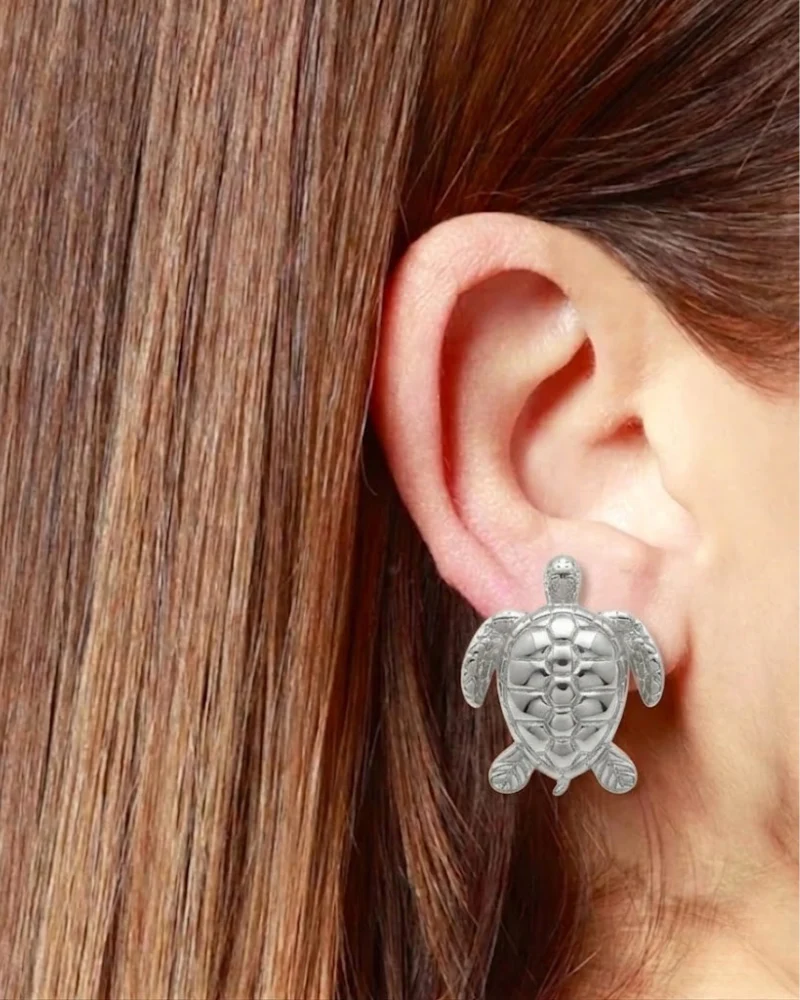 Pendientes tortuga silver - Image 2