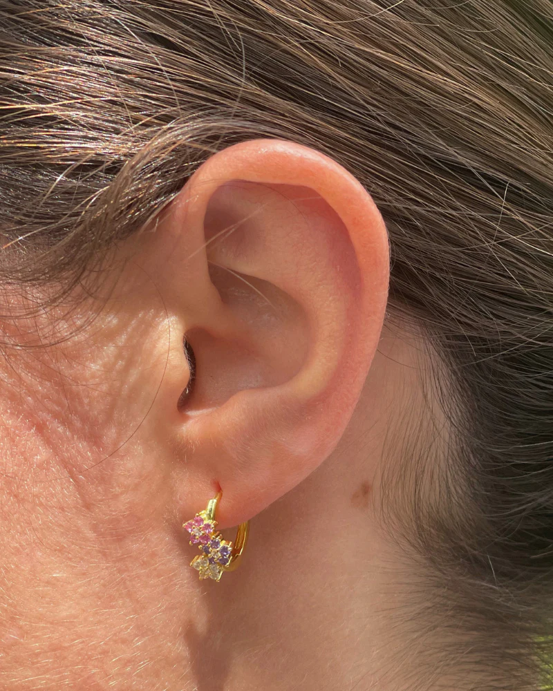 Pendientes Tres Florecitas Silver - Image 2