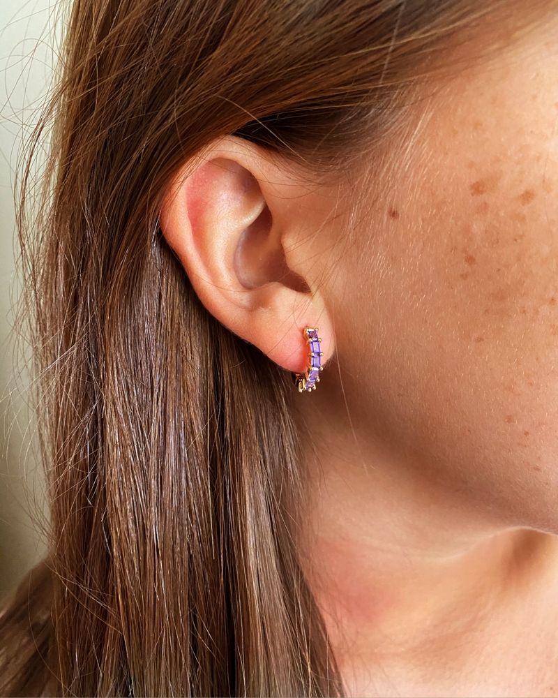 Pendientes Venice Purple Silver - Image 2