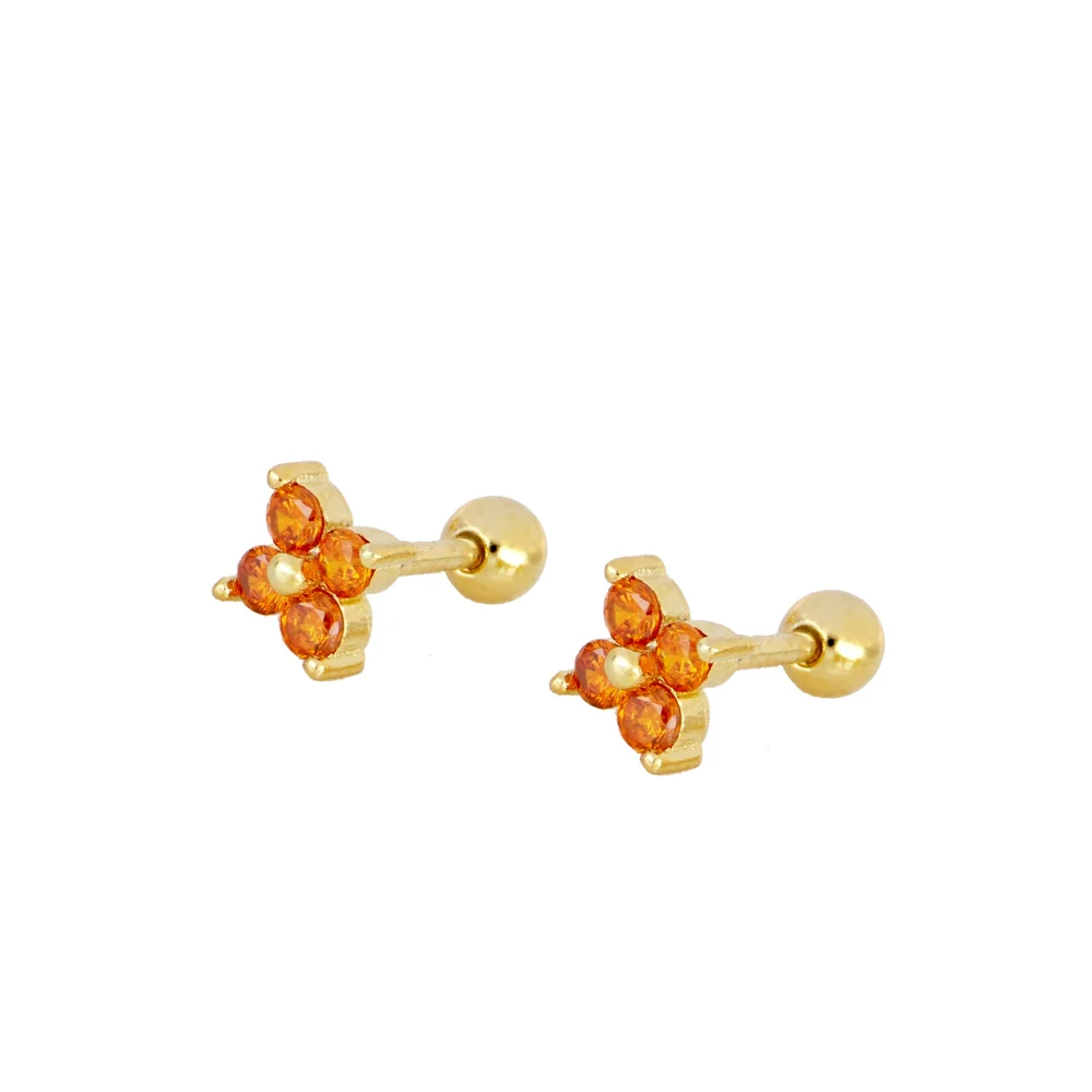 Piercing flower naranja