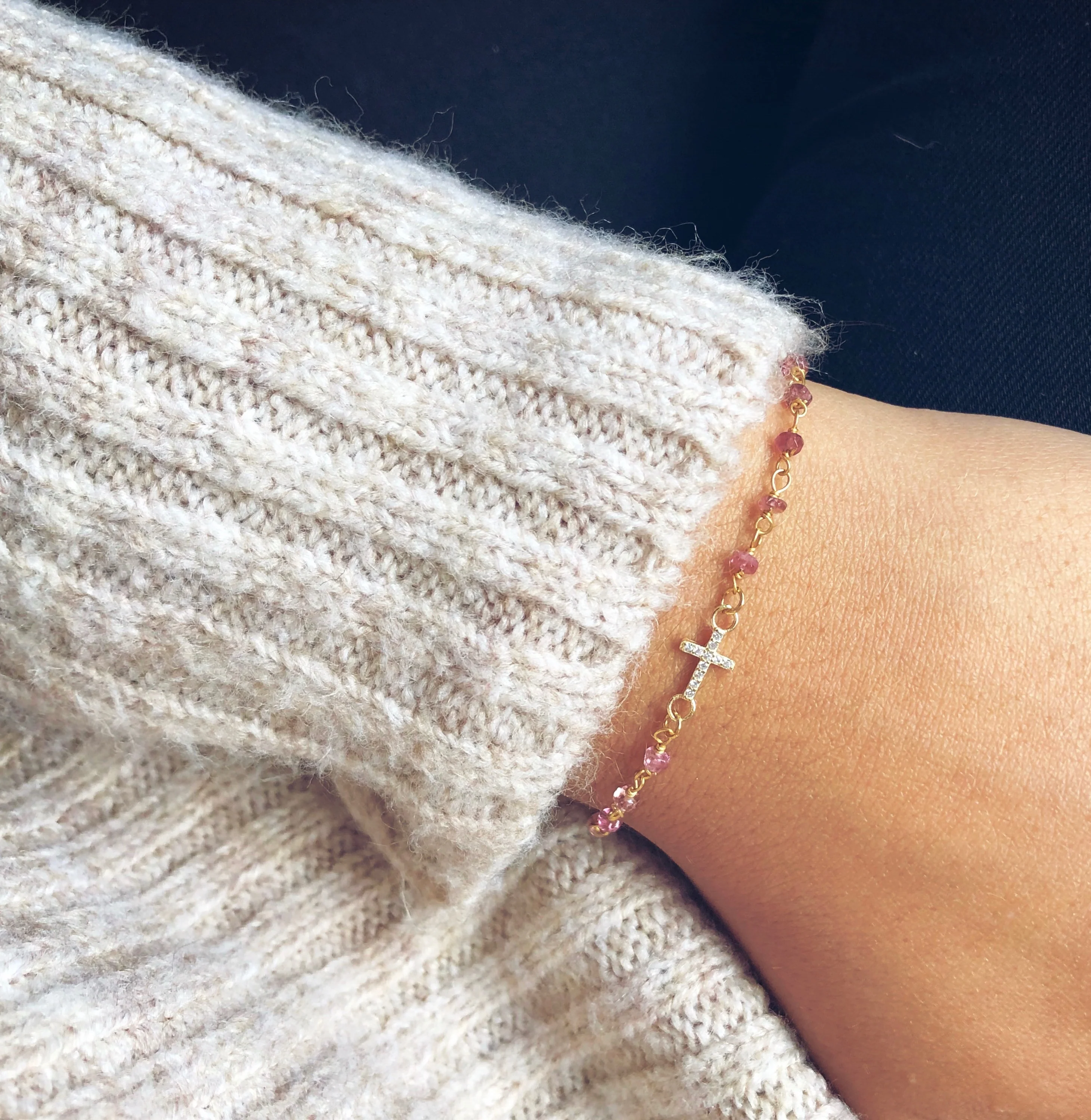 PULSERA CROSS CIRCONITAS