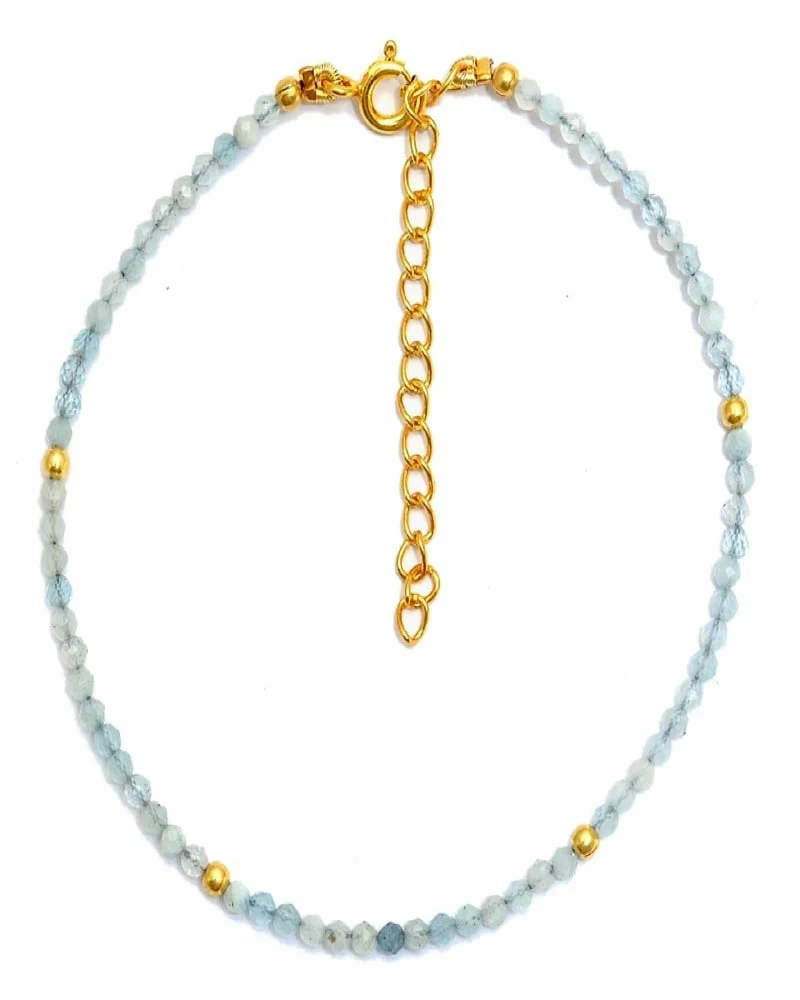 Pulsera mineral Aguamarina