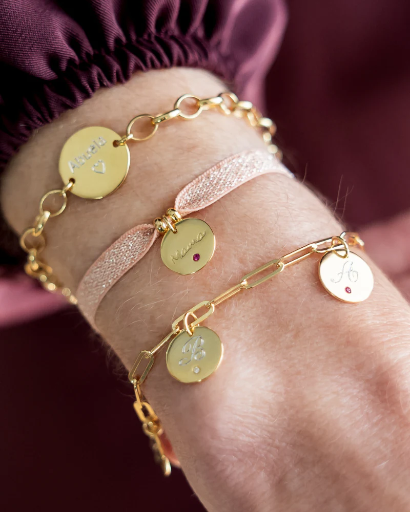 Pulsera Personalizada Plaquitas circonita - Image 4