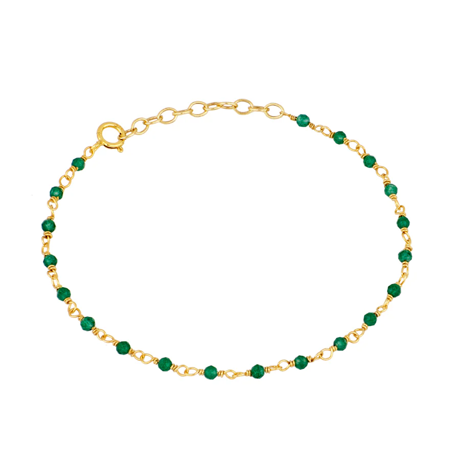Pulsera rosario Jade verde