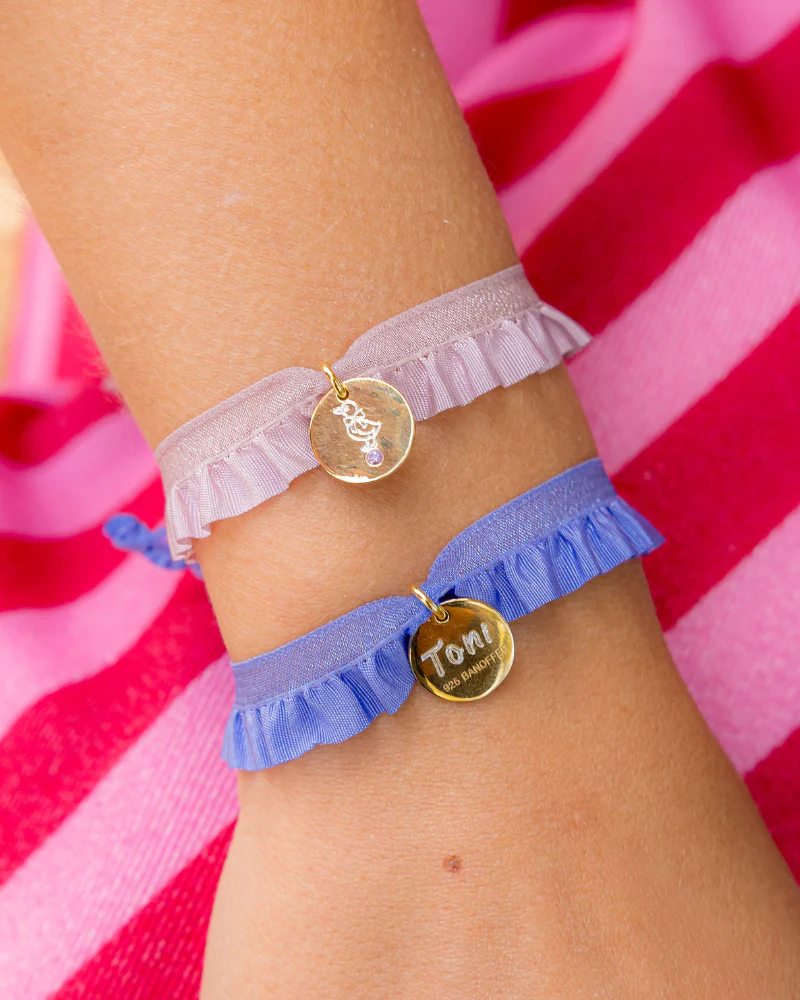 Pulsera semirizo lavanda patito grabada - Image 4