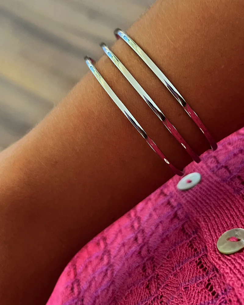 Pulsera Triple Acero Silver
