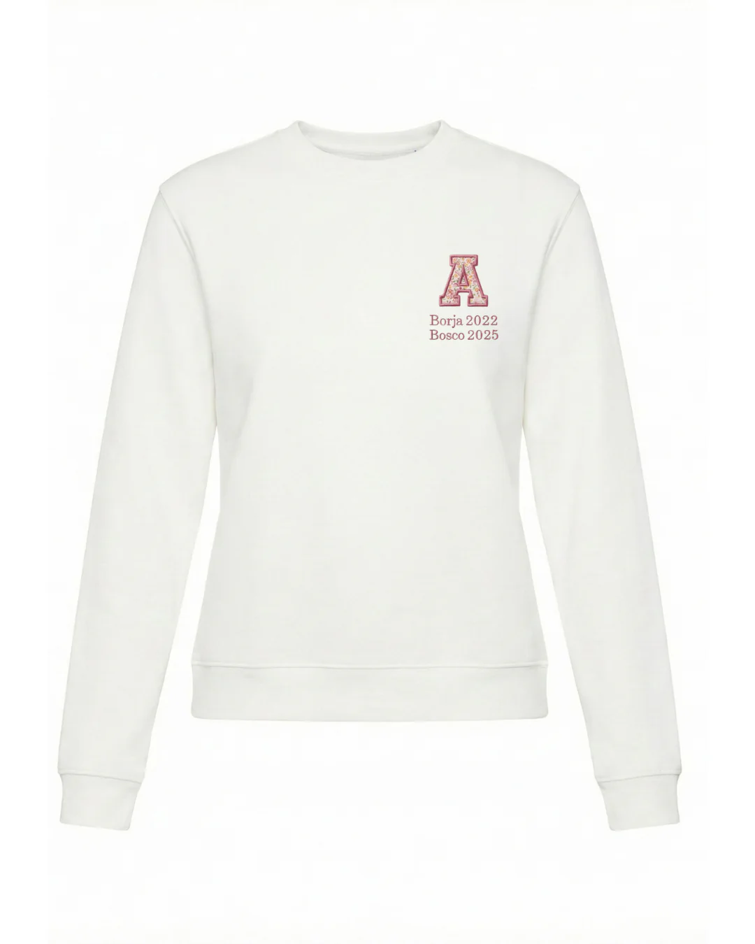 Sudadera personalizada Inicial Especial Día de la Madre beige claro (mujer) - Image 2