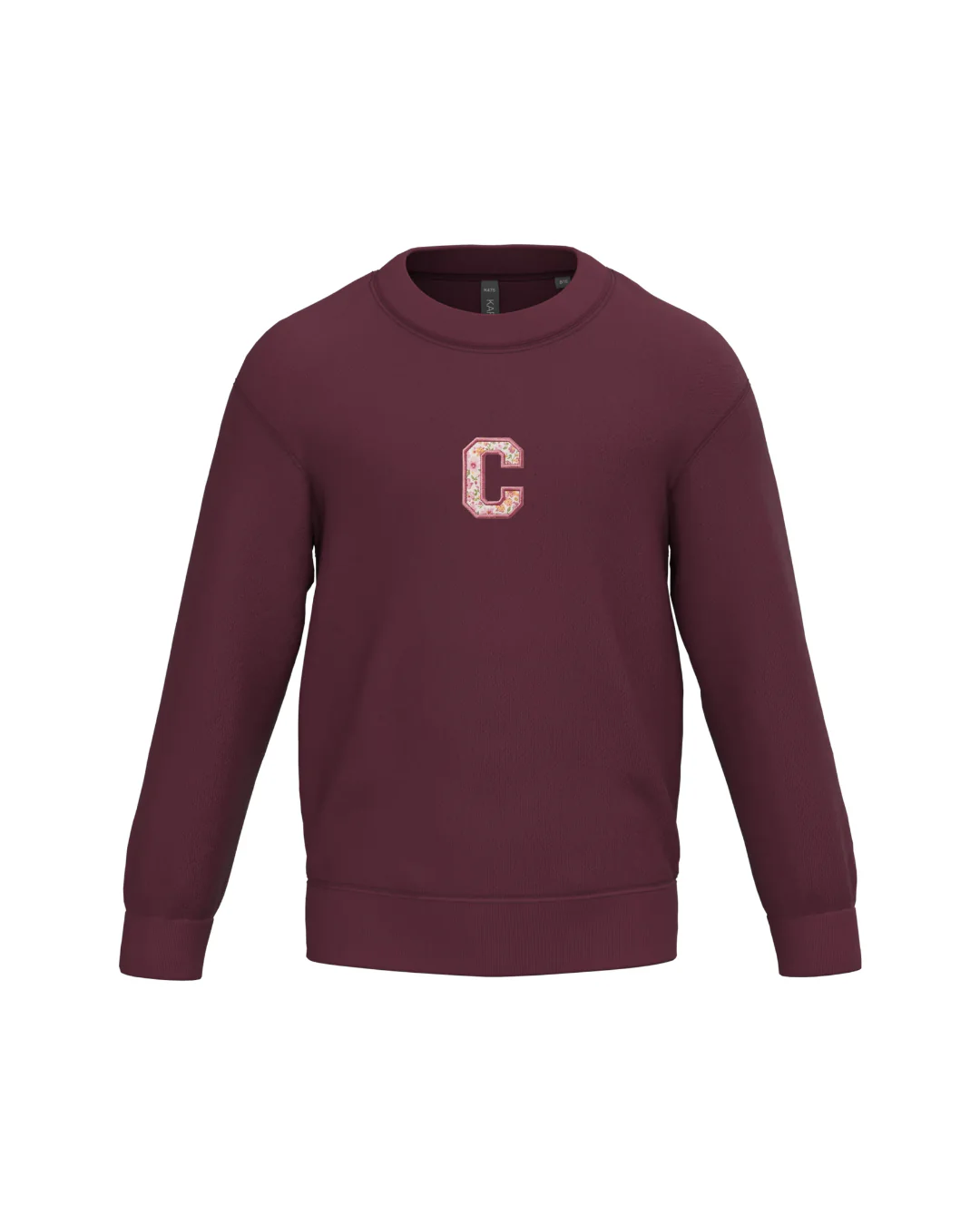 Sudadera personalizada Inicial mini granate - Image 3