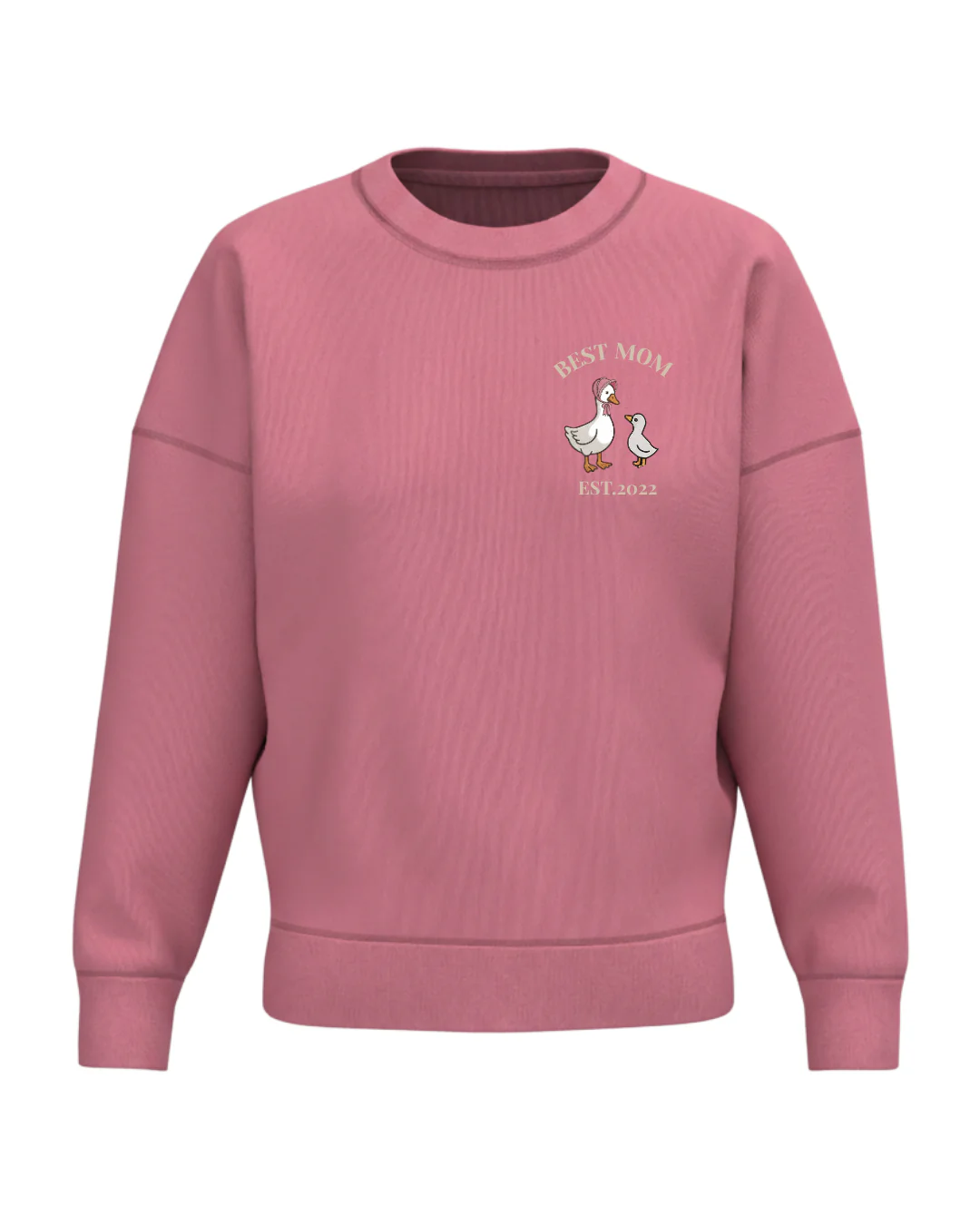 Sudadera personalizada Mamá Pato Rosa (mujer) - Image 2