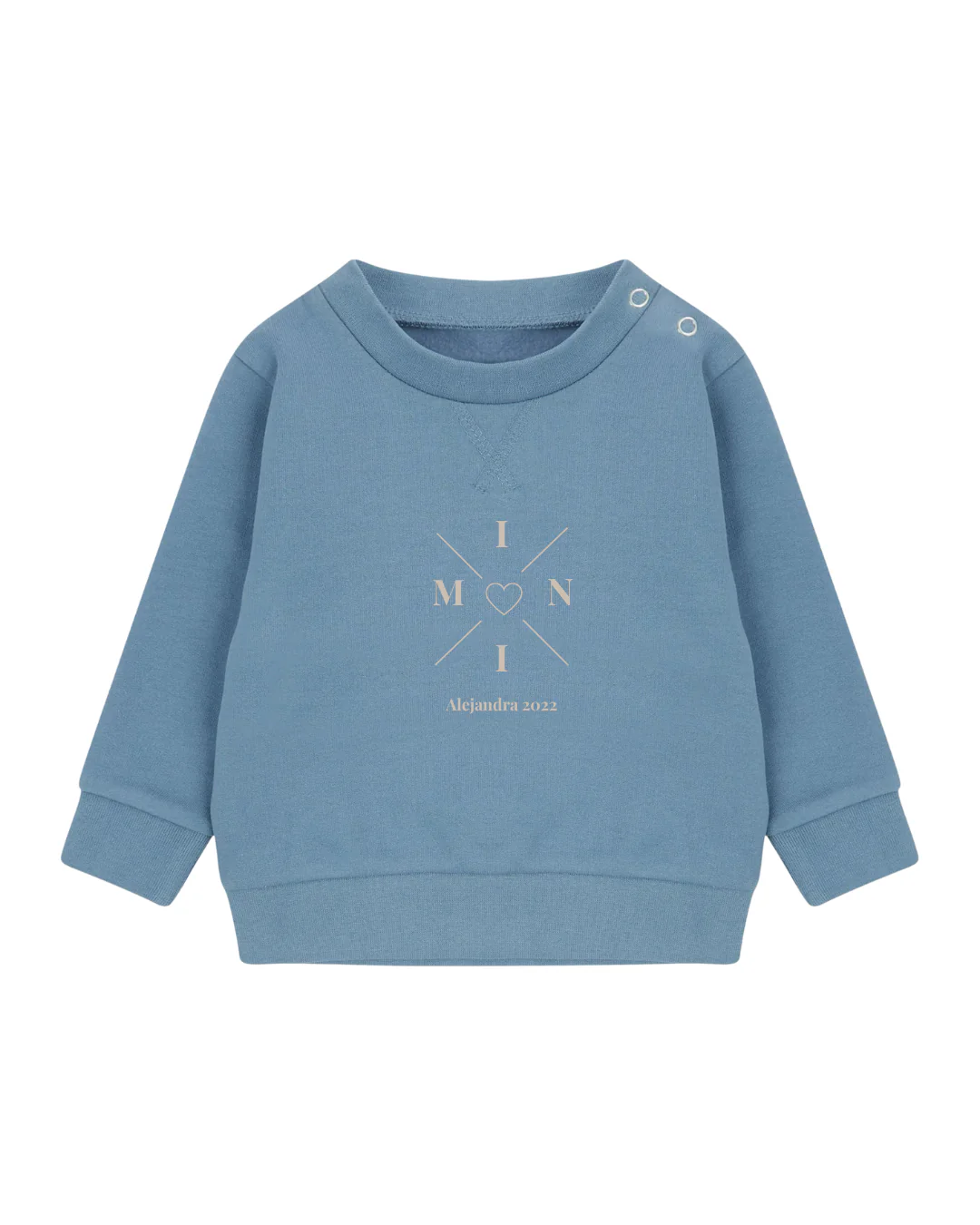 Sudadera personalizada mini cruz corazón azul - Image 2